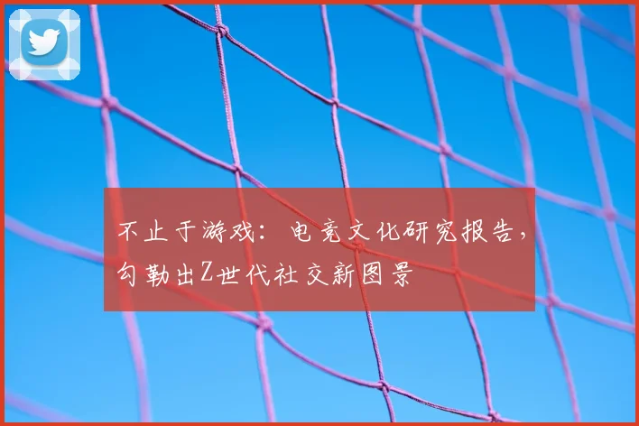 不止于游戏:电竞文化研究报告,勾勒出Z世代社交新图景